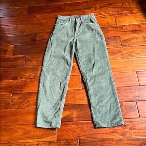 Empyre Green Baggy Corduroy Pants
